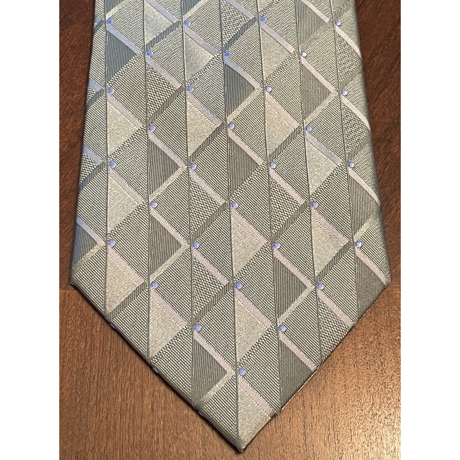 Arrow Green Blue 100% Silk Men’s Neck Tie Made In China